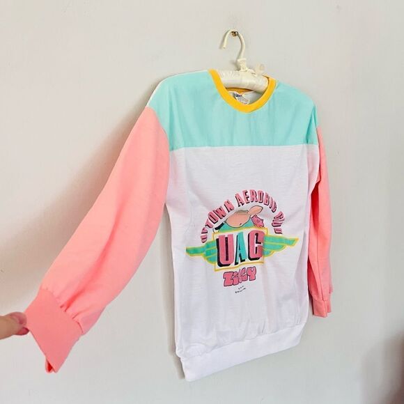 Vintage | Ziggy Aerobic multicolor long sleeve top | size large - Picture 3 of 6